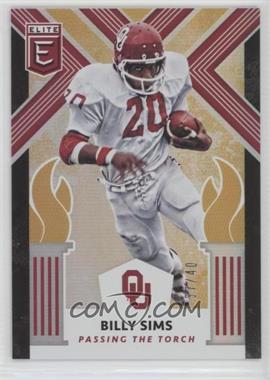 2018 Panini Elite Draft Picks - Passing the Torch - Holo #7 - Billy Sims, Charles White /40