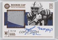 Rookie Cap Patch Autograph - Nyheim Hines #/50