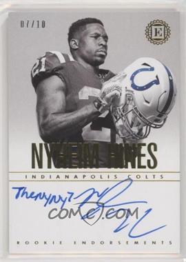 2018 Panini Encased - Rookie Endorsements - Gold #RE-NH - Nyheim Hines /10