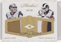 Jared Goff, Todd Gurley II #/20