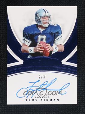 2018 Panini Flawless - Flawless Penmanship - Sapphire #FP-TA - 2019 Panini Flawless Update - Troy Aikman /3