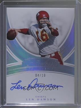 2018 Panini Flawless - Flawless Penmanship - Silver #FP-LD - Len Dawson /10