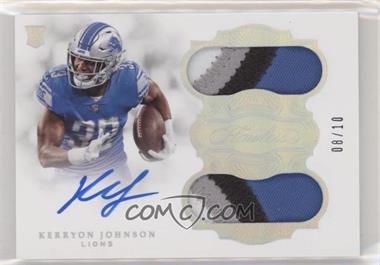 2018 Panini Flawless - Rookie Dual Patch Autographs - Silver #RCD-KJ - Kerryon Johnson /10