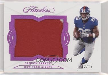 2018 Panini Flawless - Rookie Patches - Ruby #RP-SB - Saquon Barkley /15