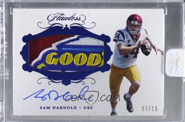 2018 Panini Flawless Collegiate - Flawless Rookie Patch Autographs - Sapphire #RPA SD2 - Sam Darnold /15 [Uncirculated]