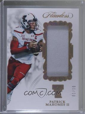 2018 Panini Flawless Collegiate - Patches - Gold #P-PM - Patrick Mahomes II /10