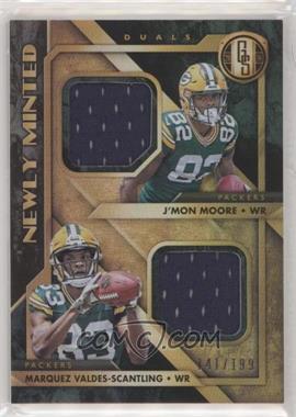 2018 Panini Gold Standard - Newly Minted Memorabilia Duals #7 - J'Mon Moore, Marquez Valdes-Scantling /199