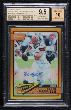 2018 Panini Honors - Classics Update Rookies - Significant Signatures Gold #302 - Baker Mayfield /20 [BGS 9.5 GEM MINT]