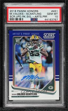 2018 Panini Honors - Score Update Rookies - Artist Proof Signatures #451 - Marquez Valdes-Scantling /35 [PSA 10 GEM MT]