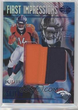 2018 Panini Illusions - First Impressions Memorabilia - Blue #FI-CS - Courtland Sutton /100