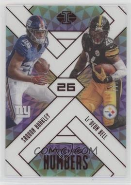 2018 Panini Illusions - Matching Numbers - Red #12 - Le'Veon Bell, Saquon Barkley /99