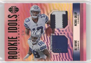 2018 Panini Illusions - Rookie Idols Dual Memorabilia - Green #RI-20 - Michael Gallup, Dez Bryant /5