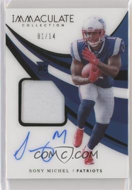 2018 Panini Immaculate Collection - [Base] - Emerald #112 - Rookie Patch Autographs - Sony Michel /14
