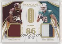 Jordan Reed, Mike Gesicki #/50