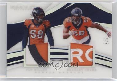 2018 Panini Immaculate Collection - Immaculate Dual Jerseys - Prime Platinum #DU-18 - Bradley Chubb, Von Miller /5