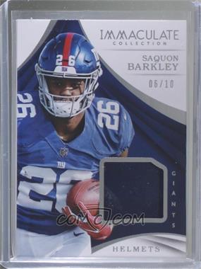 2018 Panini Immaculate Collection - Immaculate Helmets #IH-2 - Saquon Barkley /10