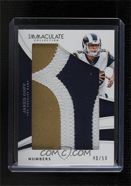 2018 Panini Immaculate Collection - Immaculate Jumbo - Numbers #IM-58 - Jared Goff /50