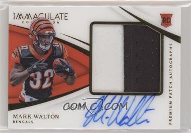 2018 Panini Immaculate Collection - Premium Patch Rookie Autographs #PR-MW.1 - Mark Walton /99