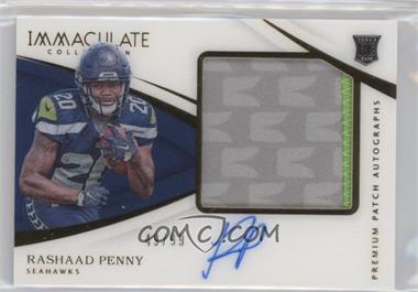 2018 Panini Immaculate Collection - Premium Patch Rookie Autographs #PR-RP - Rashaad Penny /99