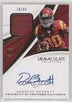 Immaculate Signature Rookie Patches - Deontay Burnett #/99
