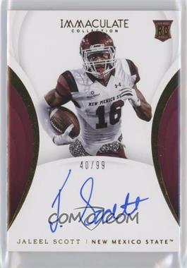 2018 Panini Immaculate Collection Collegiate - [Base] #151 - Rookie Autographs - Jaleel Scott /99