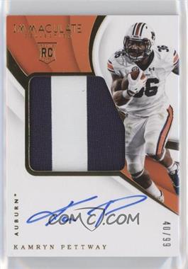 2018 Panini Immaculate Collection Collegiate - Premium Patches Rookie Autographs #144 - Kamryn Pettway /99