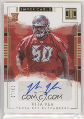 2018 Panini Impeccable - [Base] - Gold #173 - Rookie Autographs - Vita Vea /10