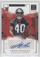 Rookie Autographs - Lavon Coleman #/25