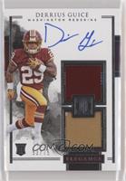 Elegance Rookie Helmet and Patch Autos - Derrius Guice #/75