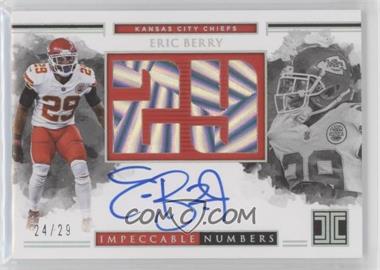 2018 Panini Impeccable - Impeccable Jersey Number Autographs #IJN-EB - Eric Berry /29