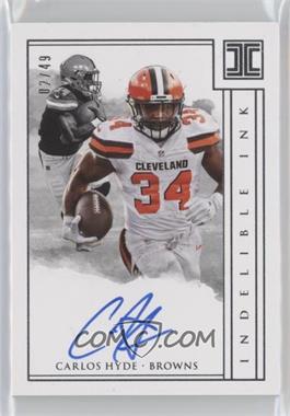 2018 Panini Impeccable - Indelible Ink #II-CY - Carlos Hyde /49
