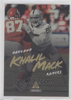 2018 Panini Luminance - [Base] - Gold Luminance #70 - Khalil Mack