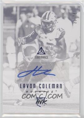 2018 Panini Luminance - Rookie Ink - Blue #RI-LAC - Lavon Coleman /75