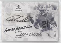 Ameer Abdullah #/49