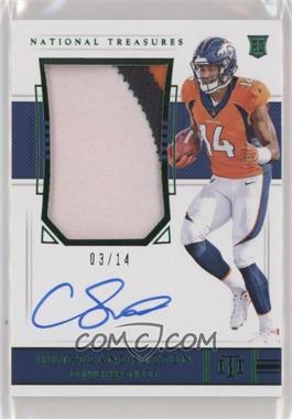 2018 Panini National Treasures - [Base] - Emerald #186 - Rookie Patch Autograph - Courtland Sutton /14