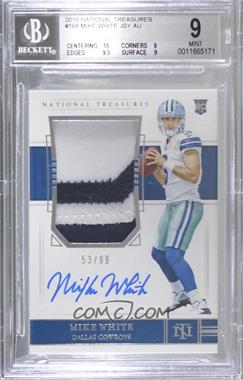 2018 Panini National Treasures - [Base] #168 - Rookie Patch Autograph - Mike White /99 [BGS 9 MINT]