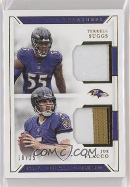 2018 Panini National Treasures - NFL Gear Combo Materials - Prime #CM-3 - Terrell Suggs, Joe Flacco /25