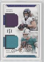 Hayden Hurst, Mike Gesicki #/99