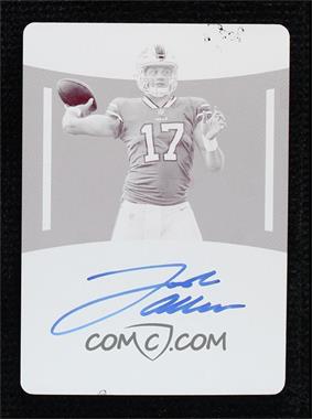 2018 Panini National Treasures - Rookie Signatures RPS - Printing Plate Black #RS-JA - Josh Allen /1