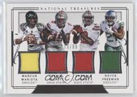 Marcus Mariota, Ezekiel Elliott, Cardale Jones, Royce Freeman #/99