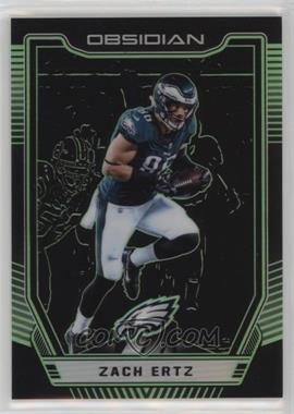 2018 Panini Obsidian - [Base] - Electric Etch Green #66 - Zach Ertz /25 [EX to NM]