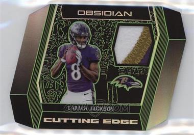 2018 Panini Obsidian - Cutting Edge Relics - Electric Etch Green #CE-16 - Lamar Jackson /25