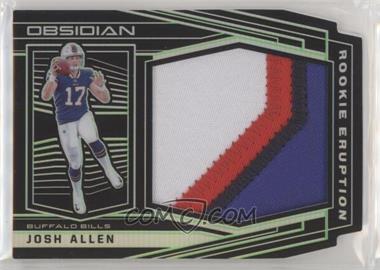 2018 Panini Obsidian - Rookie Eruption Relics - Electric Etch Green #RE-39 - Josh Allen /25