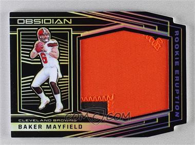 2018 Panini Obsidian - Rookie Eruption Relics - Electric Etch Yellow #RE-2 - Baker Mayfield /10