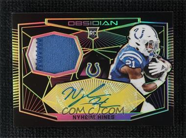 2018 Panini Obsidian - Rookie Jersey Autographs - Electric Etch Yellow #RJ-NH - Nyheim Hines /10
