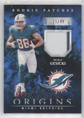 2018 Panini Origins - Rookie Patches - Blue #RP-18 - Mike Gesicki /49