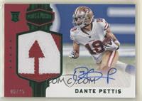 Rookie Patch Autographs - Dante Pettis #/25