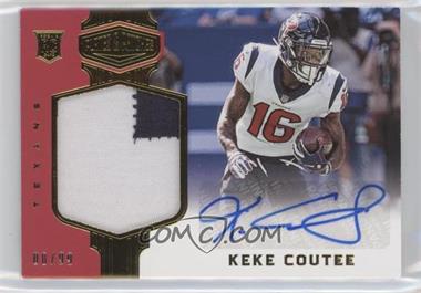 2018 Panini Plates & Patches - [Base] #213 - Rookie Patch Autographs - Keke Coutee /99