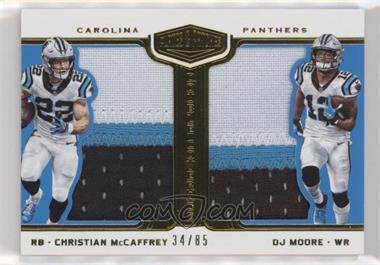 2018 Panini Plates & Patches - Double Coverage #DC-CD - Christian McCaffrey, DJ Moore /85