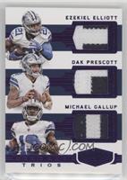 Ezekiel Elliott, Dak Prescott, Michael Gallup #/20